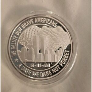 911 OFFICIAL FREEDOM MEDALLION "WE SALUTE OUR BRAVE AMERICANS" JFK